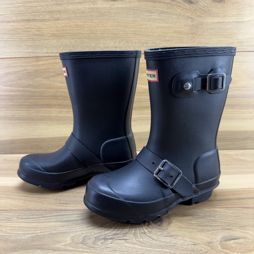 Hunter Kids Black Short Rain Boots Size 11/12